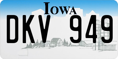 IA license plate DKV949