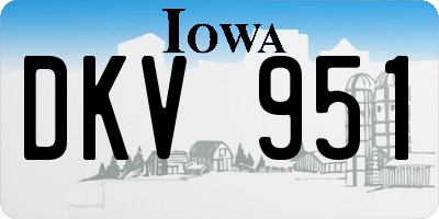 IA license plate DKV951