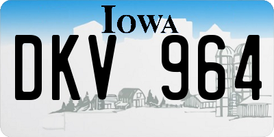 IA license plate DKV964