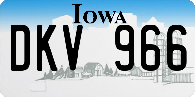 IA license plate DKV966