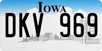 IA license plate DKV969