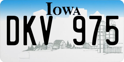 IA license plate DKV975