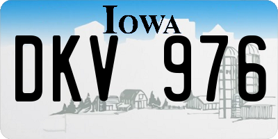 IA license plate DKV976