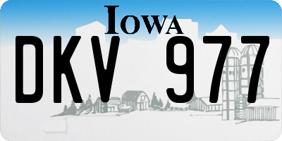 IA license plate DKV977