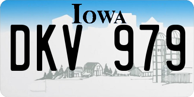 IA license plate DKV979