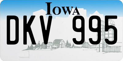 IA license plate DKV995