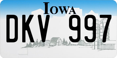 IA license plate DKV997