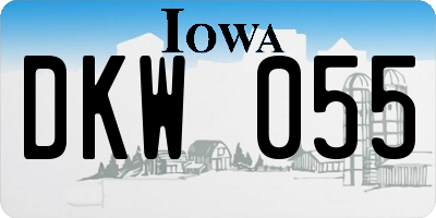 IA license plate DKW055