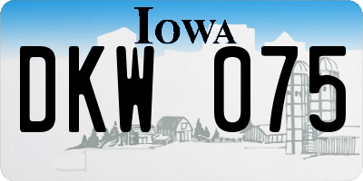 IA license plate DKW075
