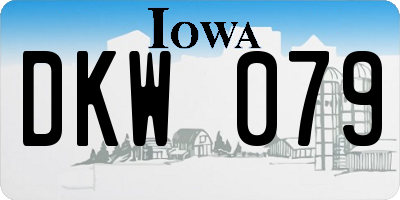 IA license plate DKW079