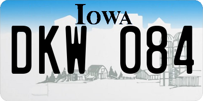 IA license plate DKW084