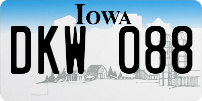 IA license plate DKW088