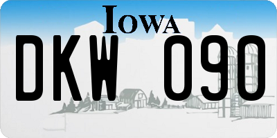 IA license plate DKW090