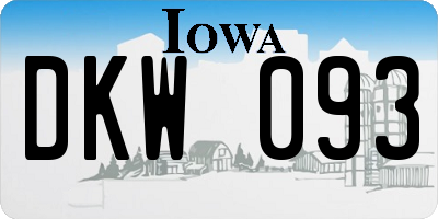 IA license plate DKW093