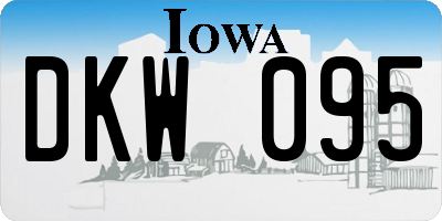 IA license plate DKW095