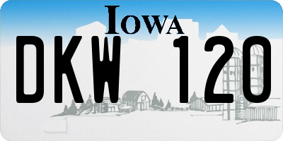 IA license plate DKW120