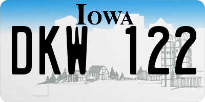 IA license plate DKW122