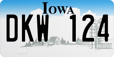 IA license plate DKW124