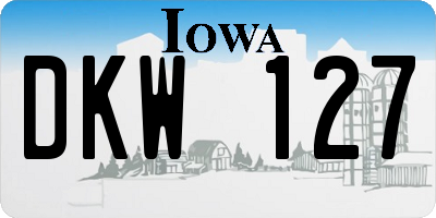 IA license plate DKW127