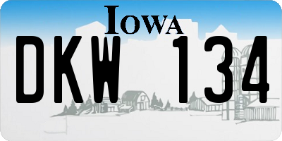 IA license plate DKW134