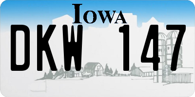 IA license plate DKW147