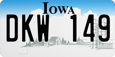 IA license plate DKW149