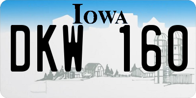 IA license plate DKW160