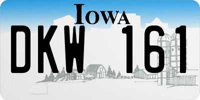 IA license plate DKW161
