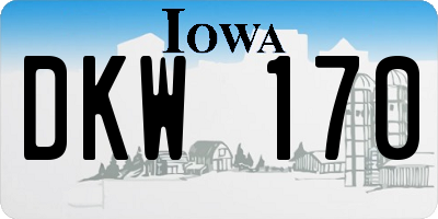 IA license plate DKW170