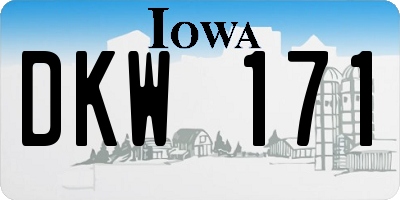 IA license plate DKW171