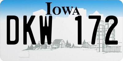 IA license plate DKW172