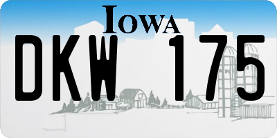 IA license plate DKW175