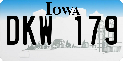 IA license plate DKW179