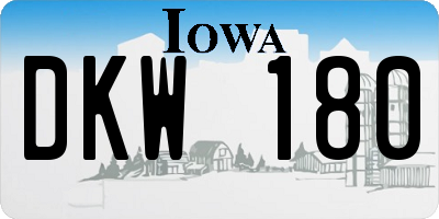 IA license plate DKW180
