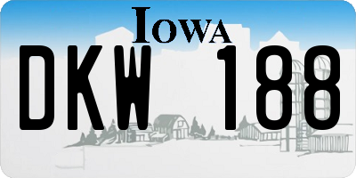 IA license plate DKW188