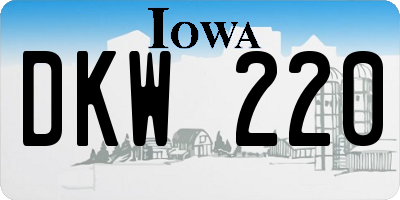 IA license plate DKW220