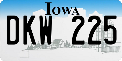 IA license plate DKW225