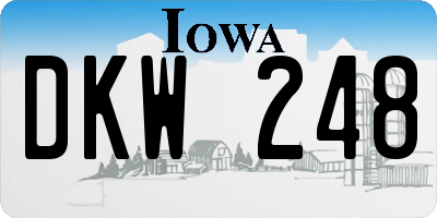 IA license plate DKW248