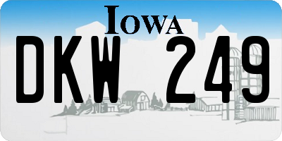 IA license plate DKW249