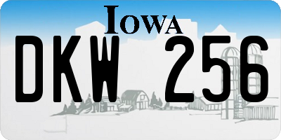 IA license plate DKW256