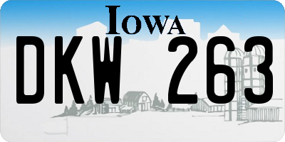 IA license plate DKW263