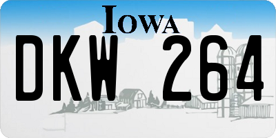 IA license plate DKW264