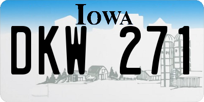 IA license plate DKW271