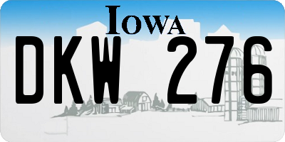 IA license plate DKW276