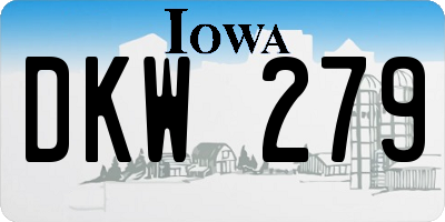 IA license plate DKW279
