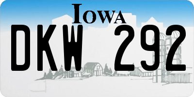IA license plate DKW292