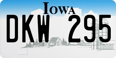 IA license plate DKW295