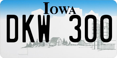 IA license plate DKW300