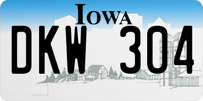 IA license plate DKW304