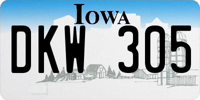 IA license plate DKW305